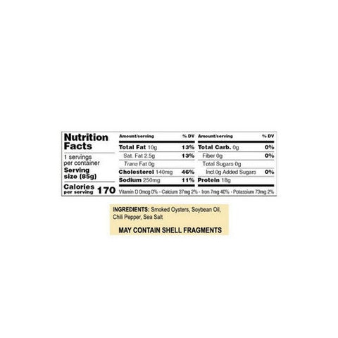 Napoleon Co, Smoked Oysters, 3.75 Oz(Case Of 25) Napoleon Co