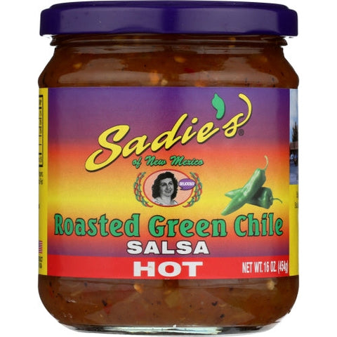 Sadie, Roasted Green Chile Hot Salsa, 16 Oz(Case Of 12) Sadie