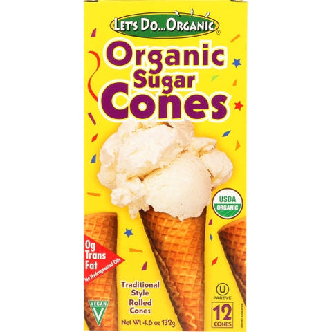 Lets Do Organics, Ice Crm Cone Sugar Org, 5 Oz(Case Of 12) Lets Do Organics