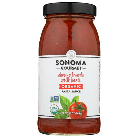 Sonoma Gourmet, Sauce Psta Chry Tom Bsil, Case of 6 X 25 Oz Sonoma Gourmet