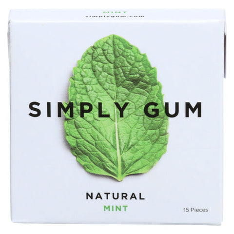Simplygum, All Natural Gum  Mint, 15 Count(Case Of 12)
