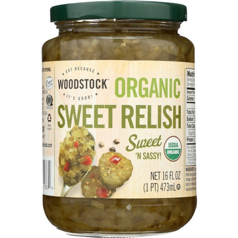 Woodstock Farms, Relish Sweet Org, 16 Oz(Case Of 12) Woodstock Farms
