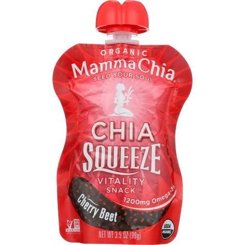 Mamma Chia, Chia Squeeze Cherry Love, 3.5 Oz(Case Of 8) Mamma Chia