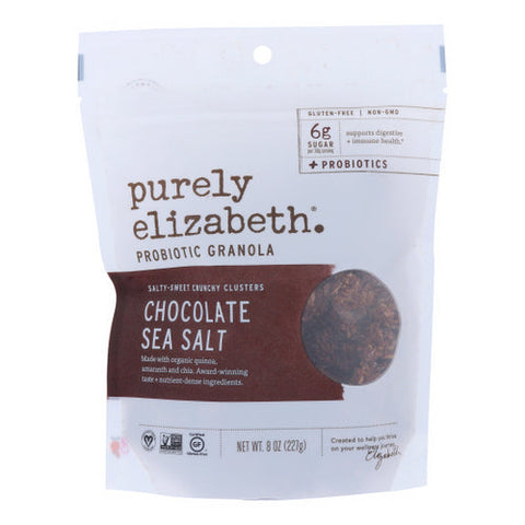 Purely Elizabeth, Probiotic Granola Chocolate Sea Salt, 8 Oz(Case Of 6) Purely Elizabeth
