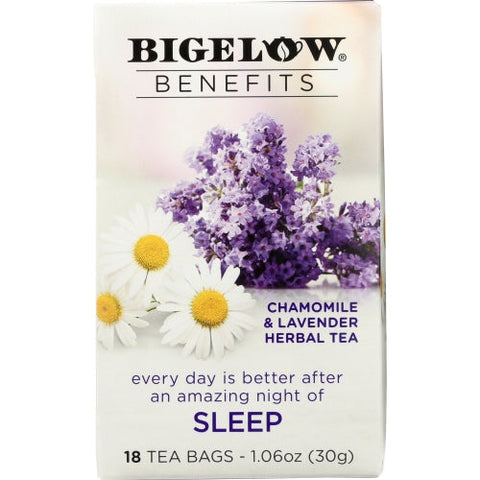 Bigelow, Sleep Chamomile And Lavender Herbal Tea, 1.06 Oz(Case Of 6) Bigelow