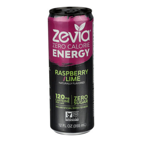 Zevia, Zero Calorie Energy RTD Raspberry Lime, 12 Oz(Case Of 12) Zevia