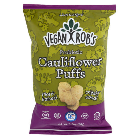 Veganrobs, Probiotic Cauliflower Puffs, 3.5 Oz(Case Of 12) Veganrobs