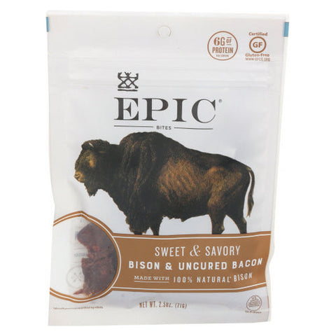 Epic Dental, Jerky Bites  Bison Meat, 2.5 Oz(Case Of 8) Epic Dental