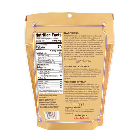 Bobs Red Mill, Flaxseed Meal Golden, 16 Oz(Case Of 4) Bobs Red Mill