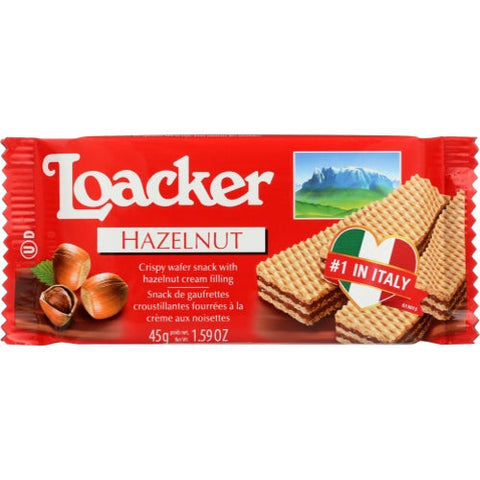 Loacker, Wafer Clsc Hzelnt 45G, 1.59 Oz(Case Of 12) Loacker