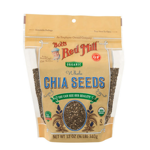 Bobs Red Mill, Organic Whole Chia Seed, 12 Oz(Case Of 5) Bobs Red Mill