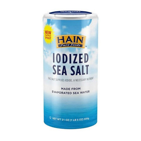 Hain Pure Foods, Salt Iodized, 21 Oz(Case Of 8) Hain Pure Foods