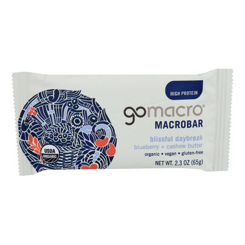 Gomacro, Bar Organic  Blueberry  Cashew Butter, 2.3 Oz(Case Of 12) Gomacro