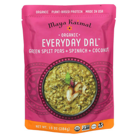 Maya Kaimal, Organic Everyday Dal  Green Split Pea Spinach Coconut, 10 Oz(Case Of 6) Maya Kaimal