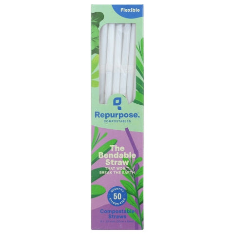 Repurpose, Straws Compostble 50Ct Bx, 50 Count Repurpose