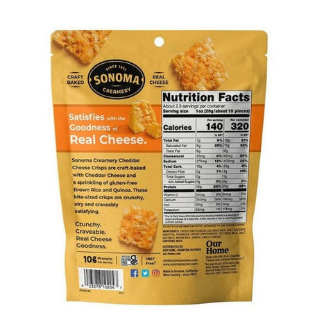 Sonomacrea, Crisps Cheddar, 2.25 Oz(Case Of 12) Sonomacrea