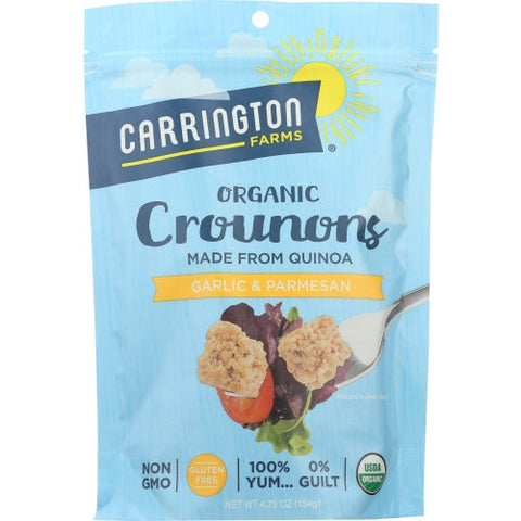 Carrington Farms, Crounons Garlic Parmesan, 4.75 Oz(Case Of 6) Carrington Farms