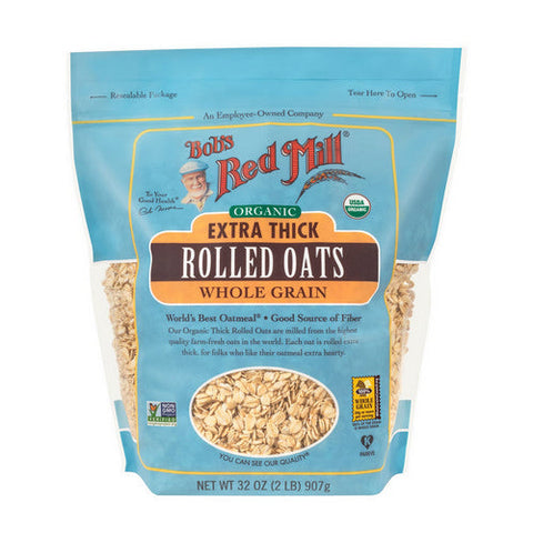Bobs Red Mill, Organic Extra Thick Rolled Oats, 32 Oz(Case Of 4) Bobs Red Mill