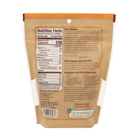 Bobs Red Mill, Organic Quinoa White, 13 Oz(Case Of 5) Bobs Red Mill