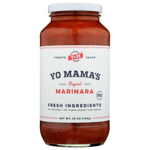 Yo Mamas Foods, Sauce Pasta Marinara, Case of 6 X 25 Oz Yo Mamas Foods