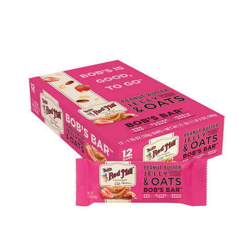 Bobs Red Mill, Peanut Butter Jelly & Oats Bob's Bar, 1.76 Oz(Case Of 12) Bobs Red Mill