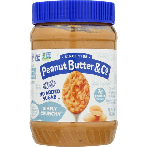 Peanut Butter & Co, Peanut Bttr Smply Crnchy, Case of 6 X 16 Oz Peanut Butter & Co