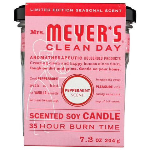 Mrs. Meyer's, Candle Peppermint, 7.2 Oz(Case Of 6) Mrs. Meyer's