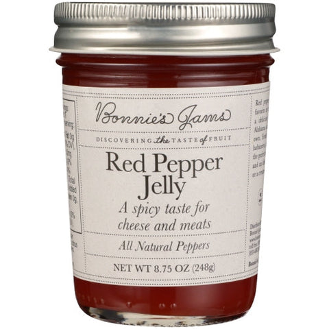 Bonnies Jams, Jam Red Pepper Jelly, 8.75 Oz(Case Of 6) Bonnies Jams