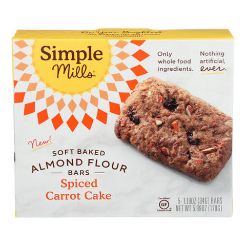 Simple Mills, Bar Soft Baked Spiced Carrotcake, 5.99 Oz(Case Of 6) Simple Mills