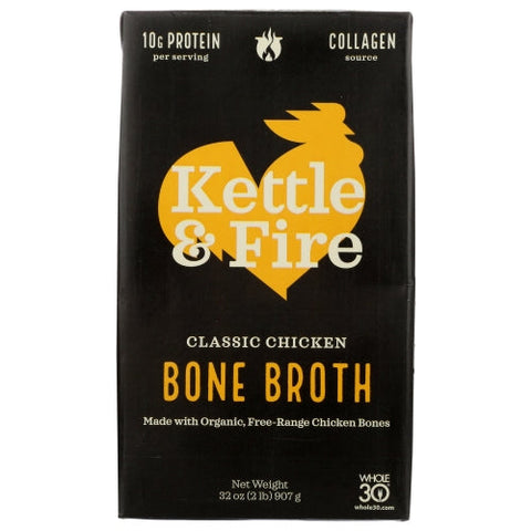 Kettle And Fire, Broth Chicken Bone, 32 Oz(Case Of 8) Kettle And Fire