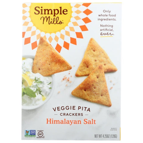 Simple Mills, Cracker Pita Himalyn Sslt, 4.25 Oz(Case Of 6) Simple Mills