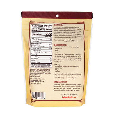 Bobs Red Mill, Corn Bread Muffin Mix, 24 Oz(Case Of 4) Bobs Red Mill