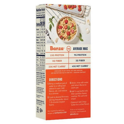 Banza, Pasta Shells Wht Chddr, 5.5 Oz(Case Of 6) Banza