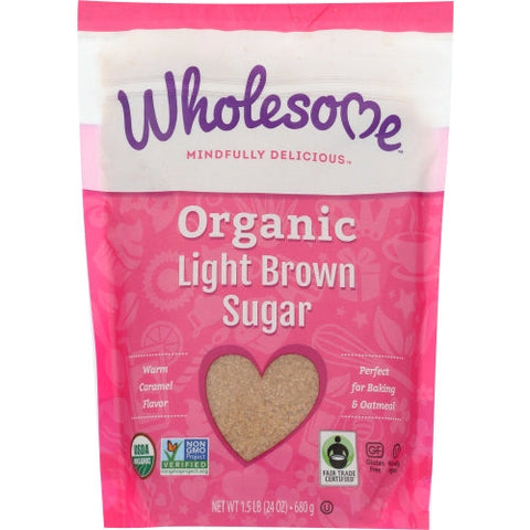 Wholesome, Sugar Brown Lite Org Ftc, 24 Oz(Case Of 6) Wholesome