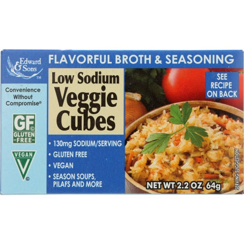 Edward And Sons, Bouillon Cube Gf Ls Veggi, 2.2 Oz(Case Of 12) Edward And Sons