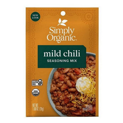 Simply Organic, Organic Mild Chili Seasoning Mix, 1 Oz(Case Of 12) Simply Organic