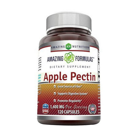 Amazing Nutrition, Amazing Formulas Apple Pectin, 1400 mg, 120 Caps Amazing Nutrition