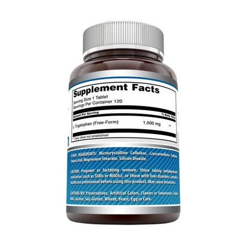 Amazing Nutrition, Amazing Formulas L-Tryptophan, 1000 mg, 120 Tabs Amazing Nutrition
