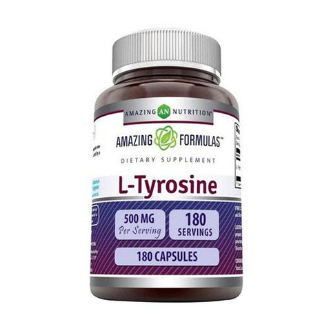 Amazing Nutrition, Amazing Formulas L-Tyrosine, 500 mg, 180 Caps
