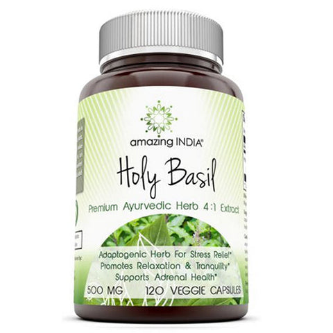 Amazing Nutrition, Amazing India Holy Basil Extract, 500 mg, 120 Caps