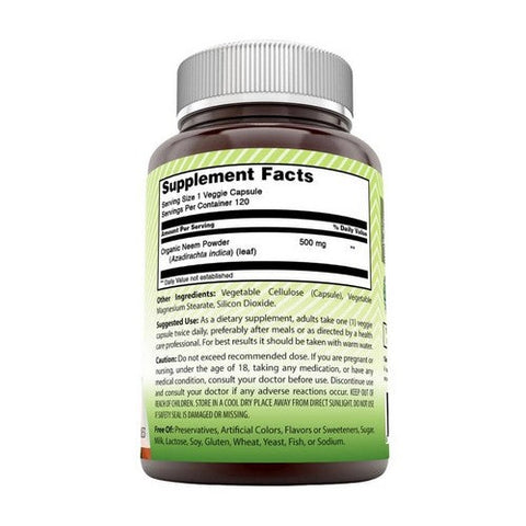 Amazing Nutrition, Amazing India Neem, 500 mg, 120 Veg Caps