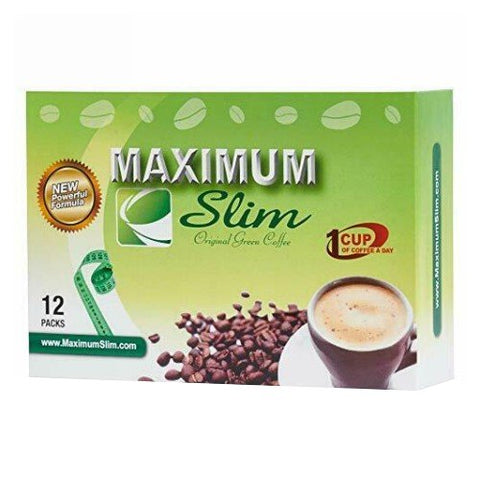 Maximum Slim, Original Green Coffee Powder, 12 Packets Maximum Slim