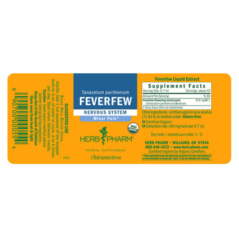 Herb Pharm, Feverfew Extract, 1 Oz Herb Pharm