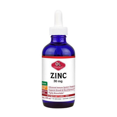 Olympian Labs, Liquid Zinc Concentrate With Ionic Trace Minerals, 30 Mg, 2 Oz Olympian Labs