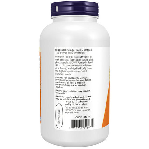 Now Foods, Pumpkin Seed Oil, 1000 Mg, 200 Softgels