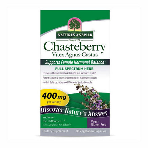 Nature's Answer, Chasteberry Vitex Agnus-Castus, 400 Mg, 90 Veg Caps Nature's Answer