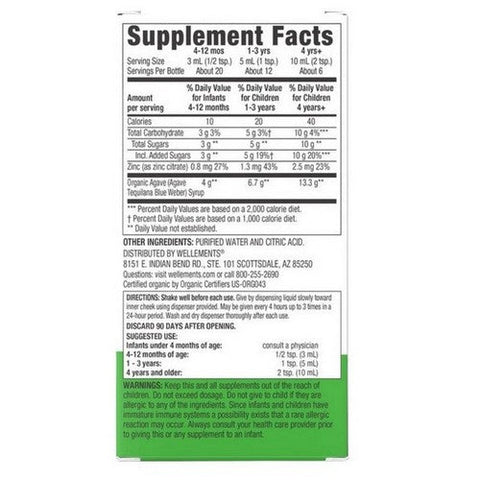 Wellements, Organic Baby Cough and Mucus Syrup, 2 Oz Wellements