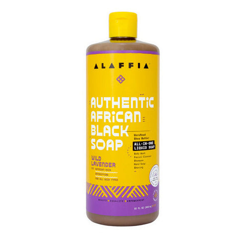 Alaffia, Wild Lavender Authentic African Black Soap, 32 Oz Alaffia