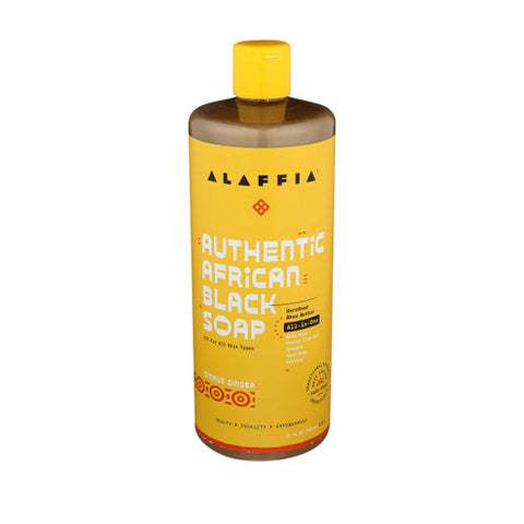 Alaffia, Citrus Gender Authentic African Black Soap, 32 Oz Alaffia