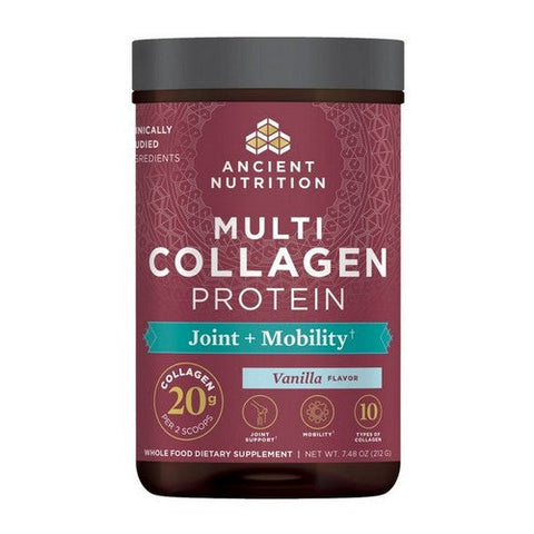 Ancient Nutrition, Multi Collagen Protein Joint Plus Mobility Vanilla, 8 Oz Ancient Nutrition